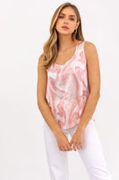 Women's Pink Swirl print tank top