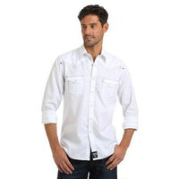 men's Rock 47 long sleeve white shirt
