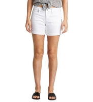 Silver white jean shorts